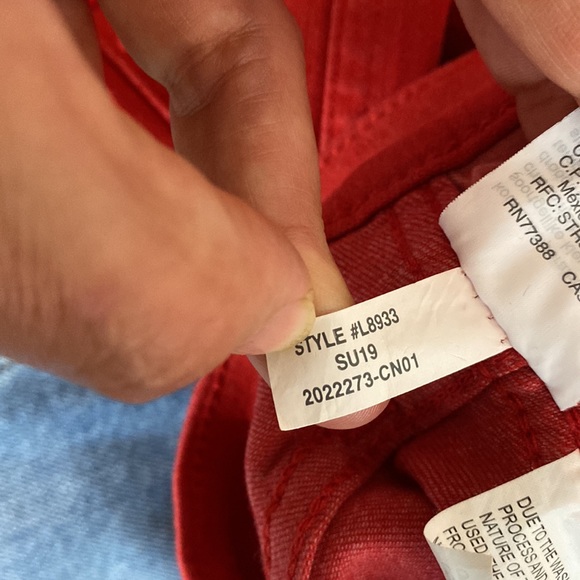 Madewell red 10” high rise skinny jeans size 26 - Picture 9 of 9